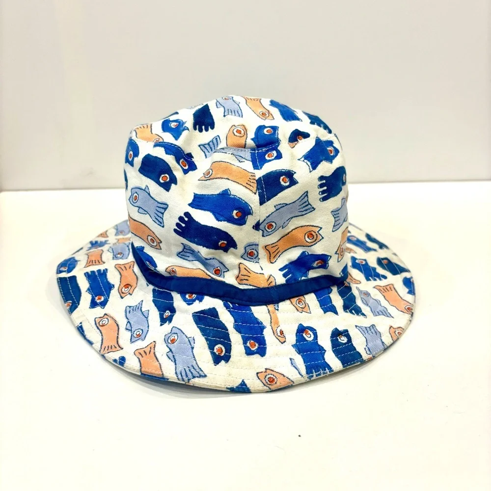 Roberta Roller Rabbit Blue and Orange Kids Hat size M